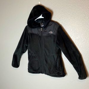 The North Face Black Soft Fleece Hooded Jacket Size Medium